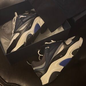 Dior Men's Black and White Sneakers US 13